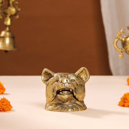 Brass Dog Inkwell/Ink Pot (3.5 Inch)