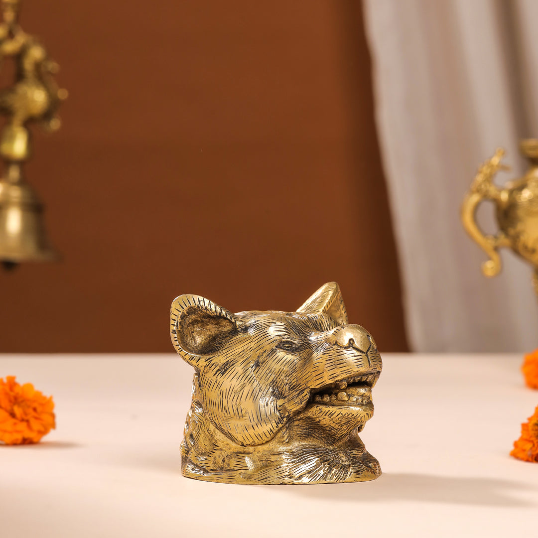 Brass Dog Inkwell/Ink Pot (3.5 Inch)