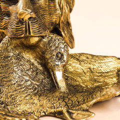 Brass Dog Inkwell/Ink Pot (4 Inch)
