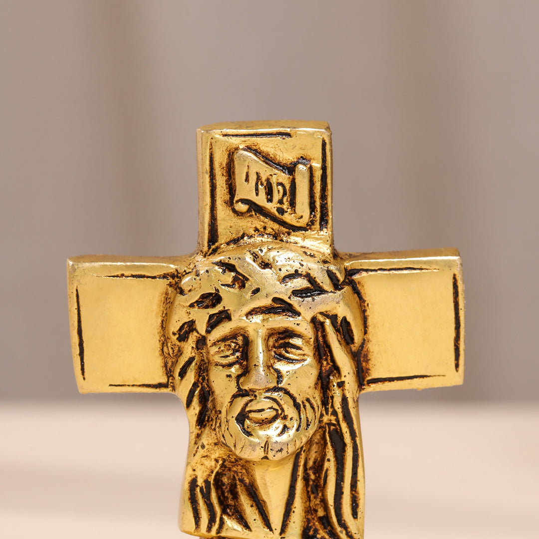 Brass Jesus Cross