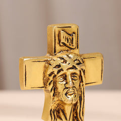 Brass Jesus Cross