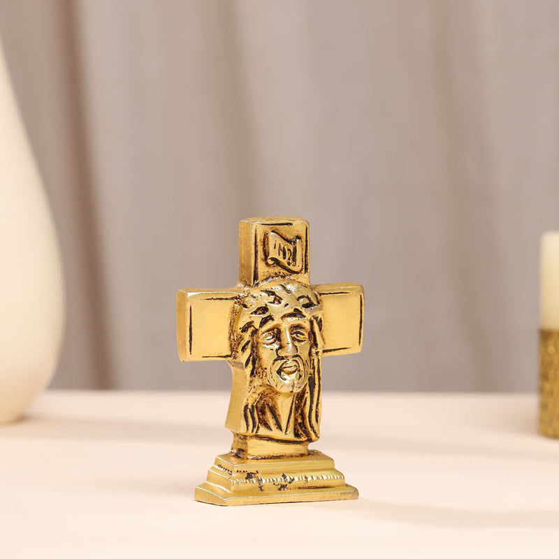 Brass Jesus Cross