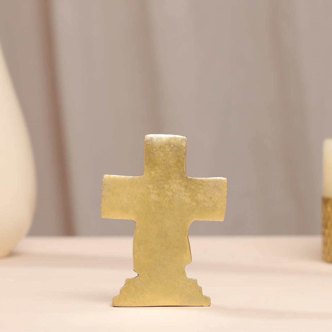 Brass Jesus Cross