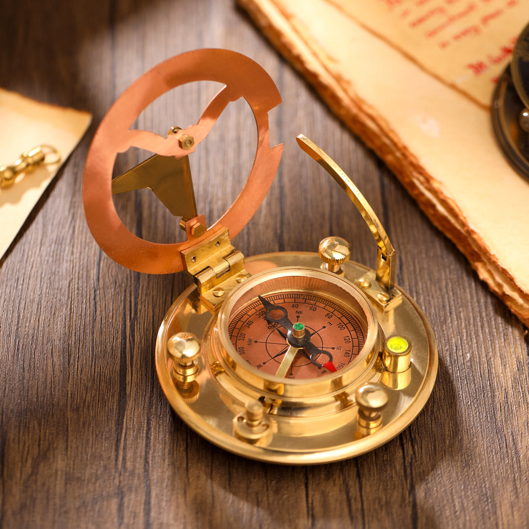 Copper Sundial Compass (3.5 Inch)