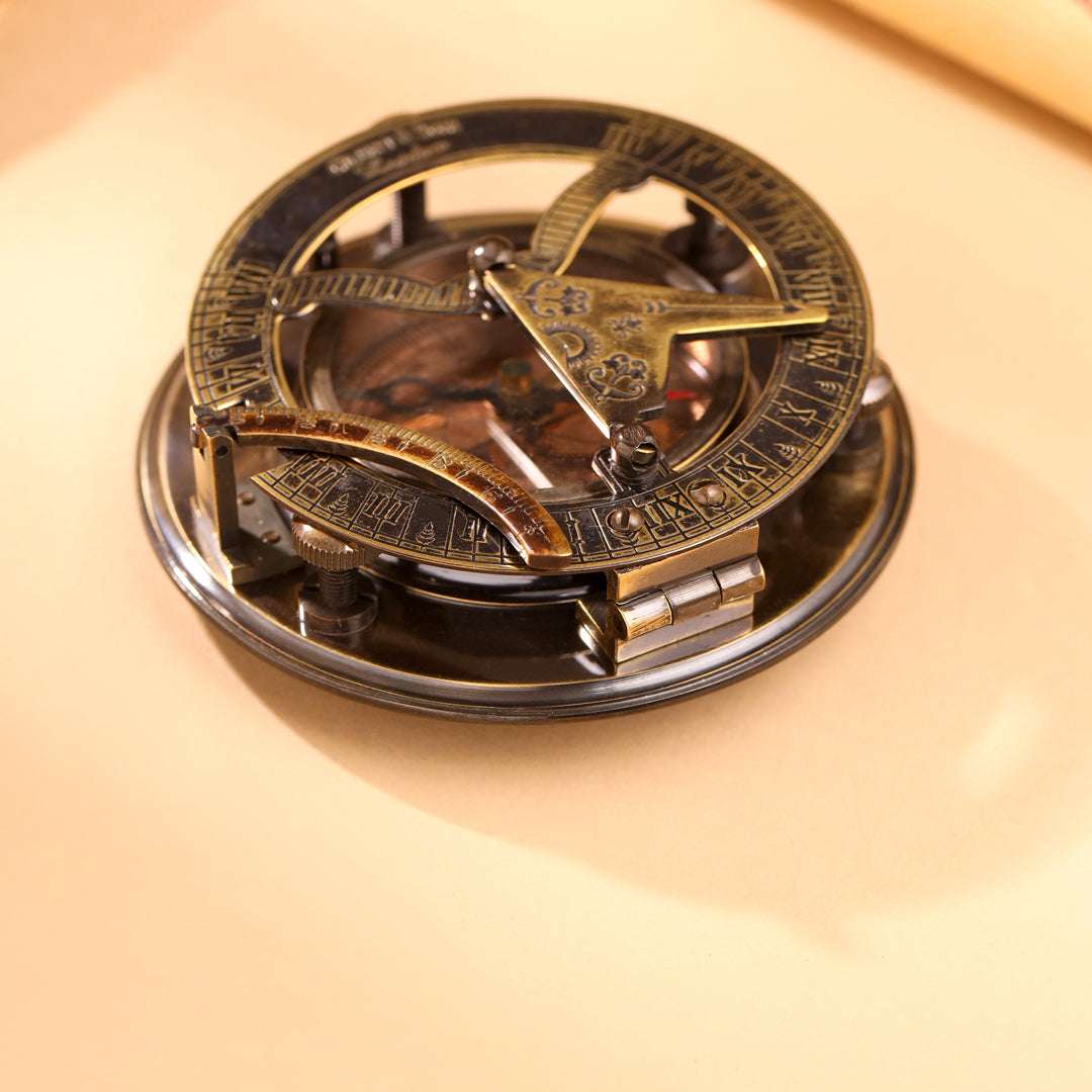 Brass Gilbert Sundial Compass (3.7 Inch)