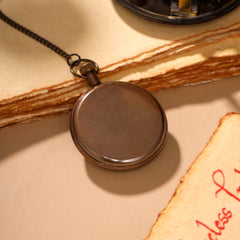 Brass Pocket Watch With Leahther Pouch (2 Inch)