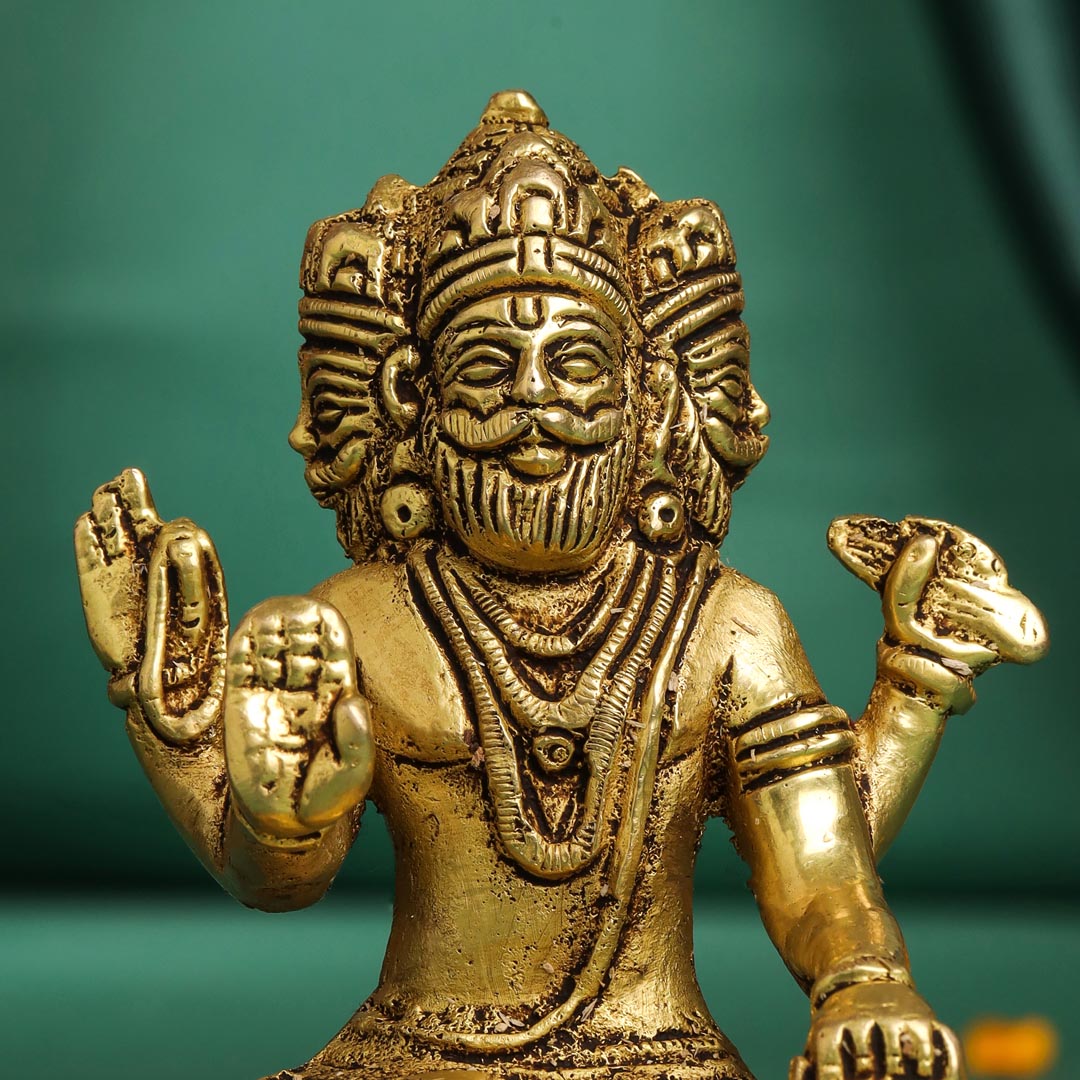 Brass Lord Brahma Statue