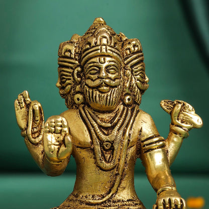 Brass Lord Brahma Statue
