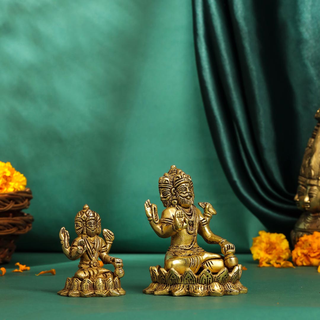 Brass Lord Brahma Statue