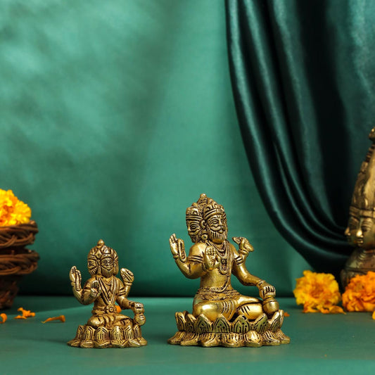 Brass Lord Brahma Statue