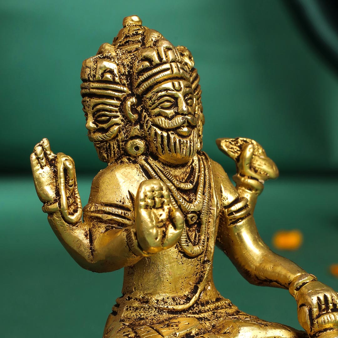 Brass Lord Brahma Statue