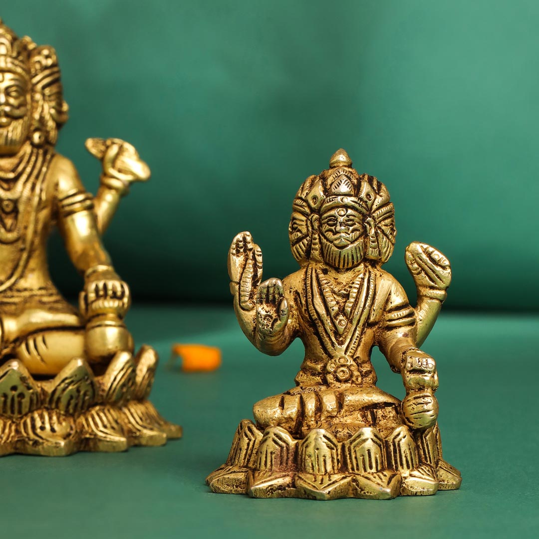 Brass Lord Brahma Statue