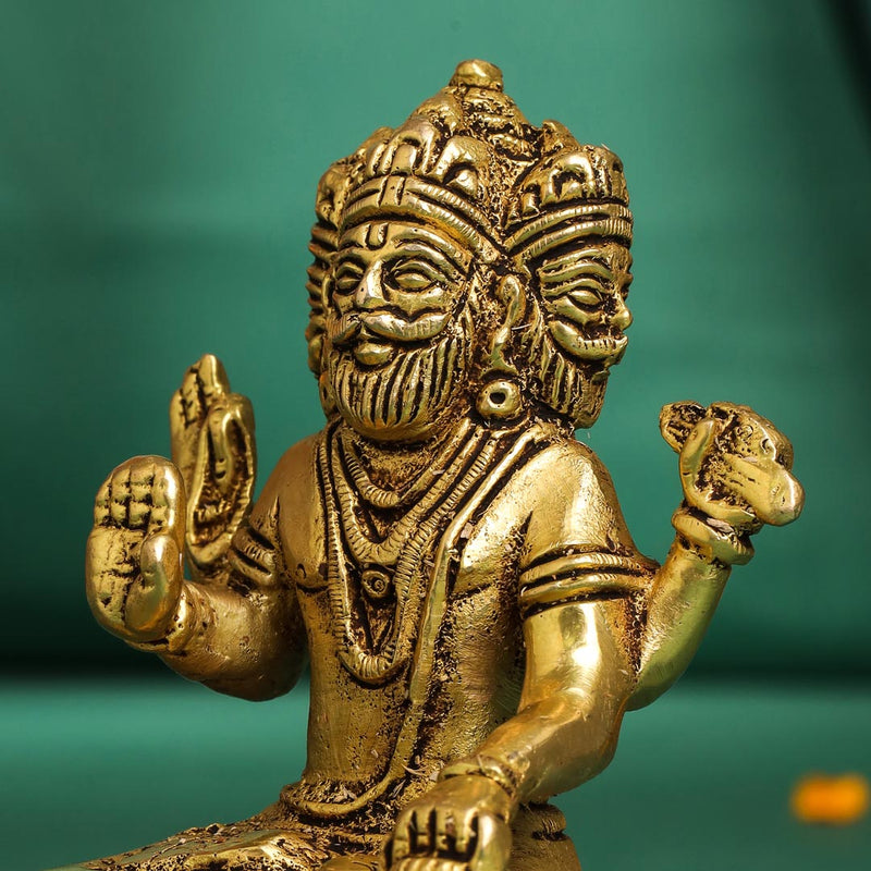 Brass Lord Brahma Statue