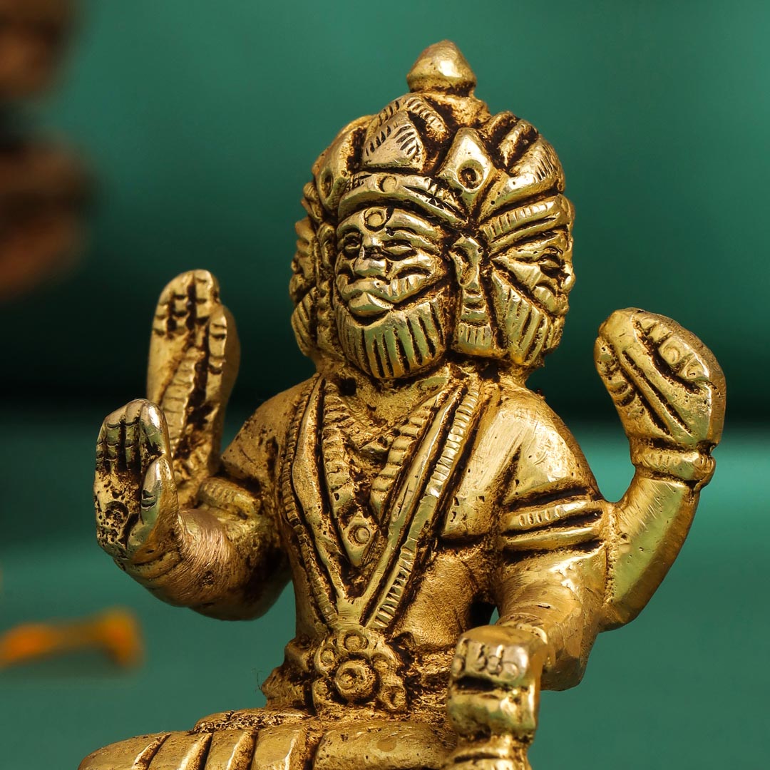 Brass Lord Brahma Statue