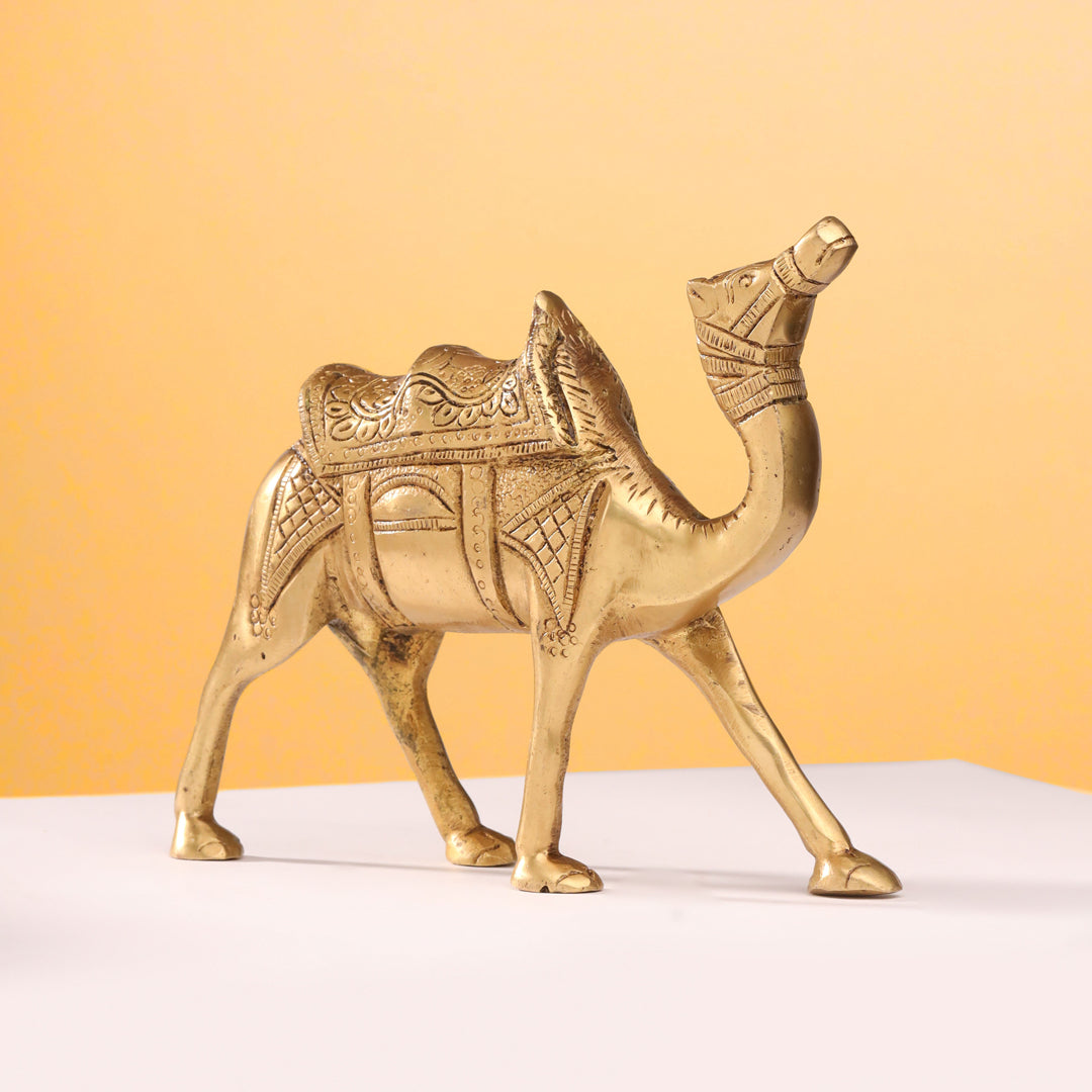 Brass Standing Camel Statue