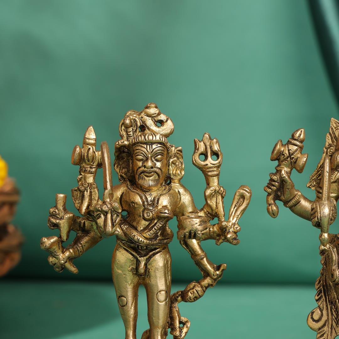 Brass Kal Bhairav Idol