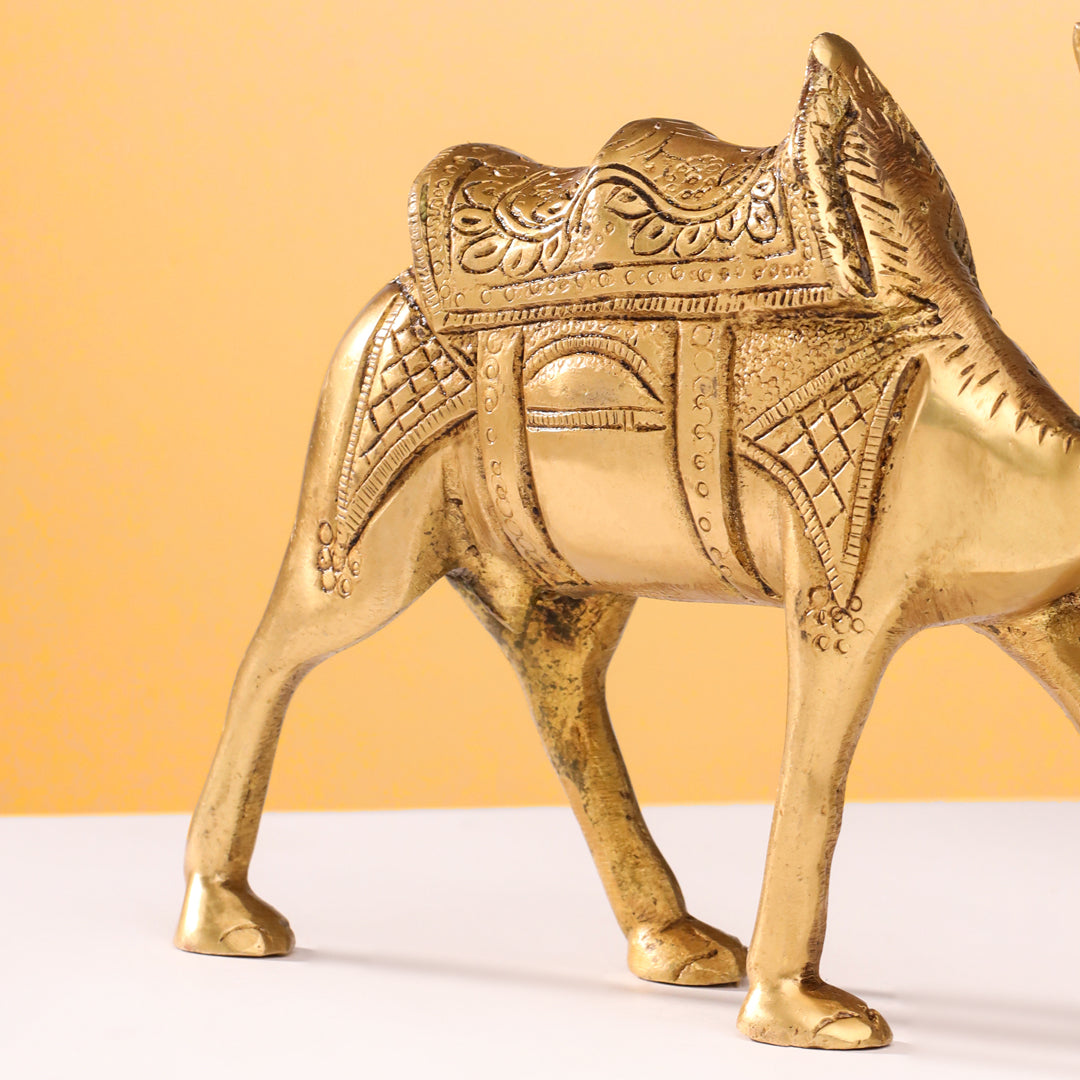 Brass Standing Camel Statue