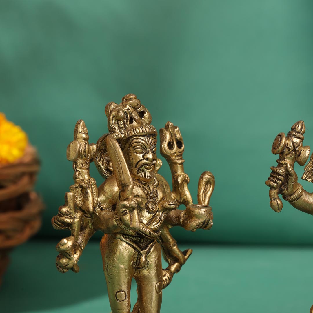 Brass Kal Bhairav Idol