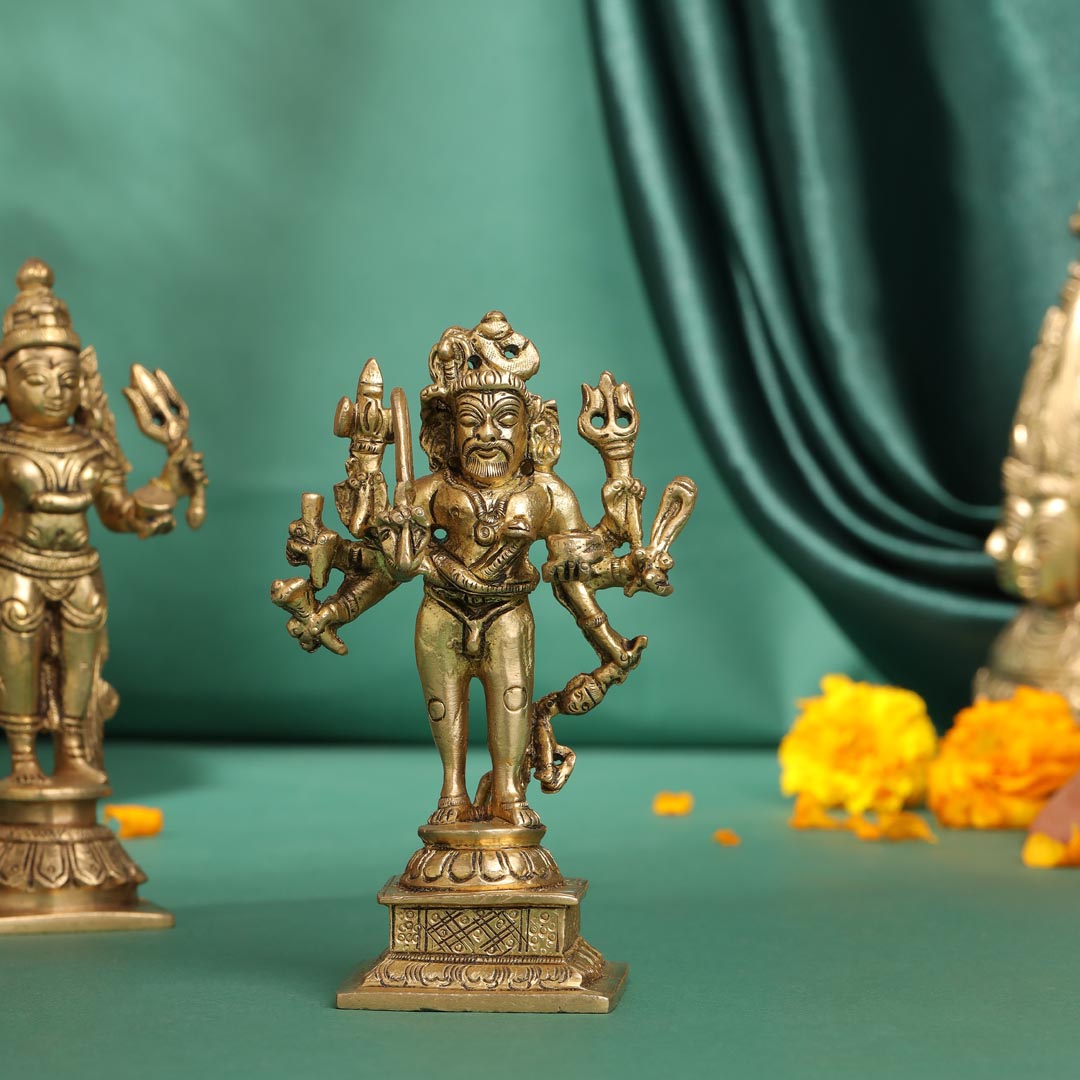 Brass Kal Bhairav Idol