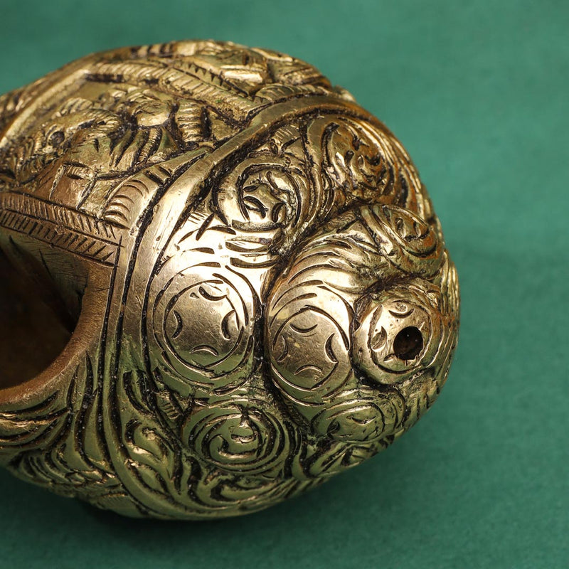 Brass Lord Ganesha Conch (2.2 Inch)
