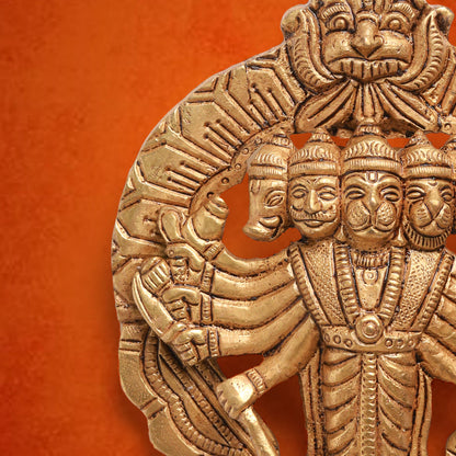 Brass Panchmukhi Hanuman Wall Hanging (4 Inch)