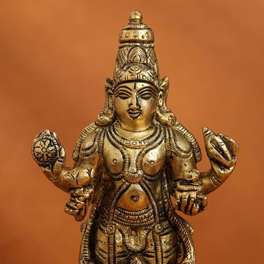 Brass Lord Dhanvantari Idol (6.5 Inch)