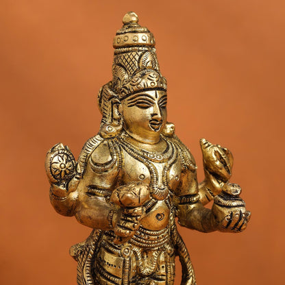 Brass Lord Dhanvantari Idol (6.5 Inch)