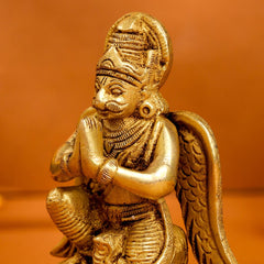 Brass Sitting Garuda Idol (3.5 Inch)