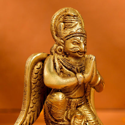 Brass Sitting Garuda Idol (3.5 Inch)