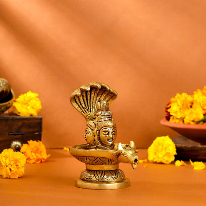 Brass Nandi Mukhshivlingam Idol (5 Inch)
