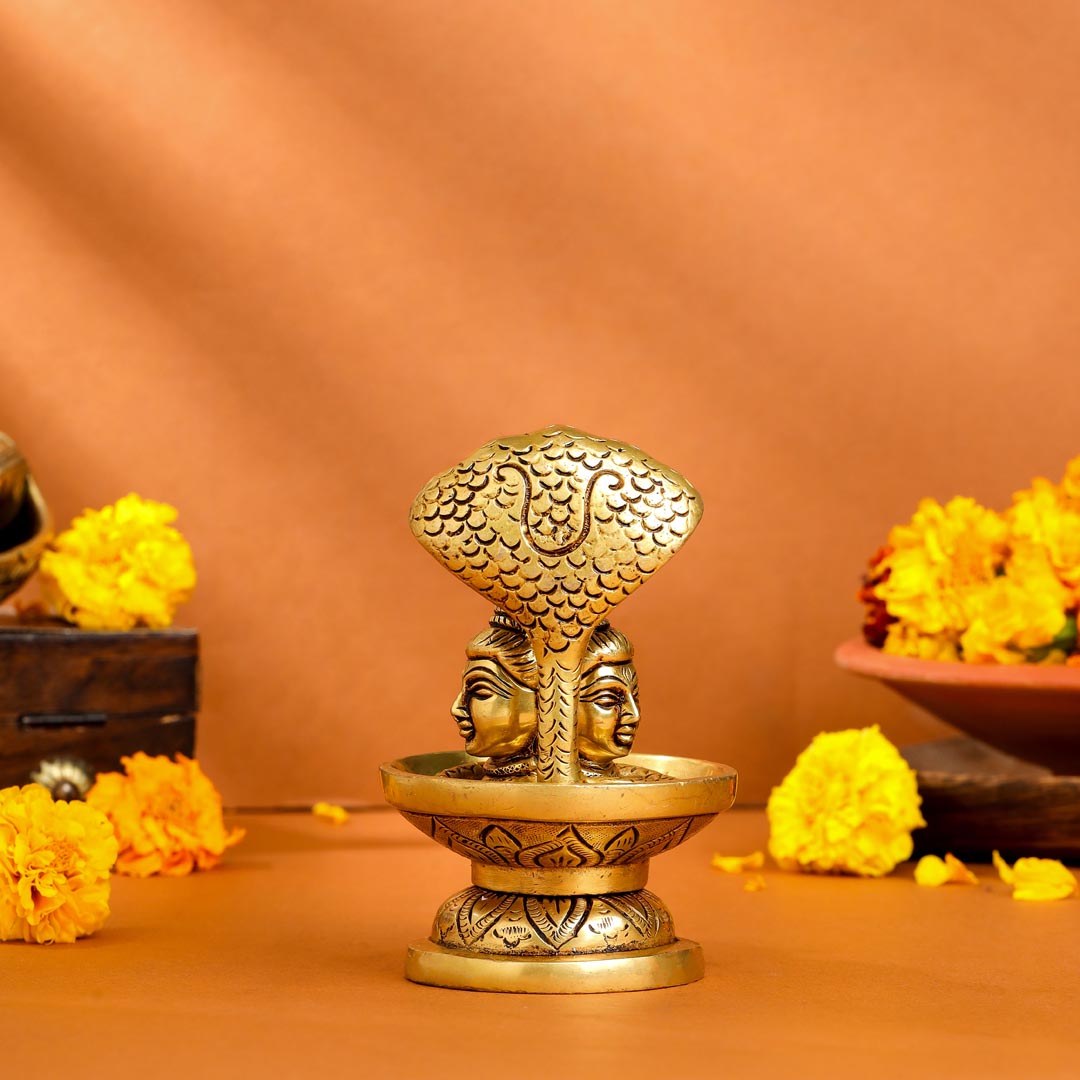 Brass Nandi Mukhshivlingam Idol (5 Inch)