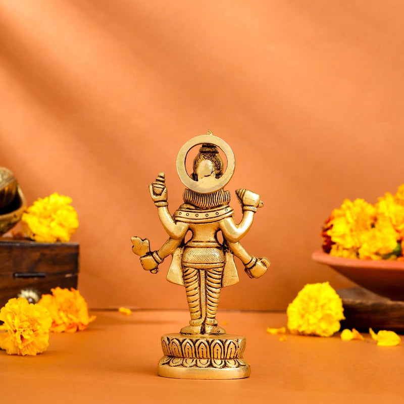 Brass Lord Dhanvantari Idol (6 Inch)