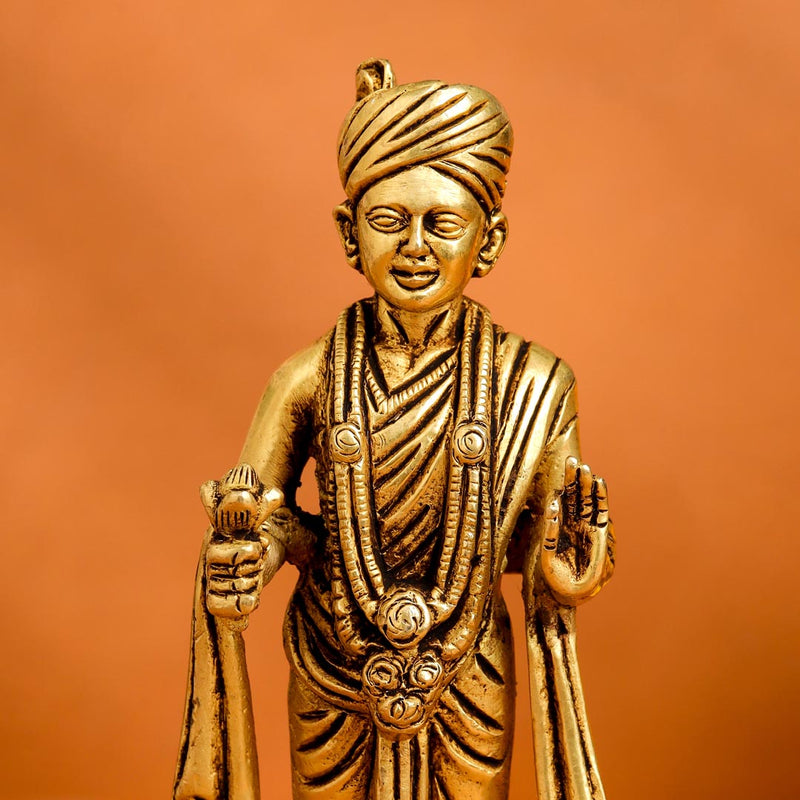 Brass Swami Narayan Idol (6.2 Inch)