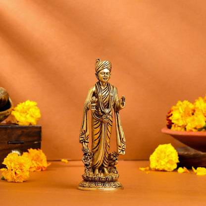 Brass Swami Narayan Idol (6.2 Inch)