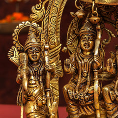 Brass Superfine Majestic Ram Darbar Statue (17 Inch)