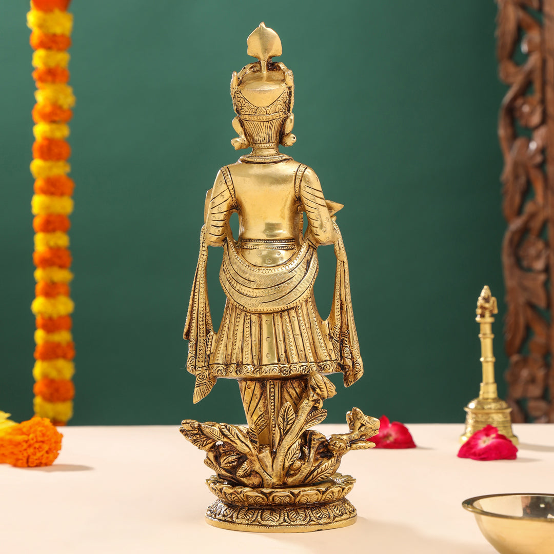 Brass Yogi Swami Narayan Statue (7 Inch)