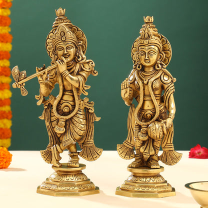 Brass Superfine Radha krishna Idols Set (12 Inch)