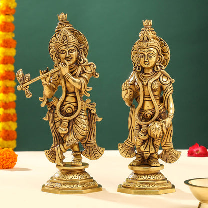 Brass Superfine Radha krishna Idols Set (12 Inch)