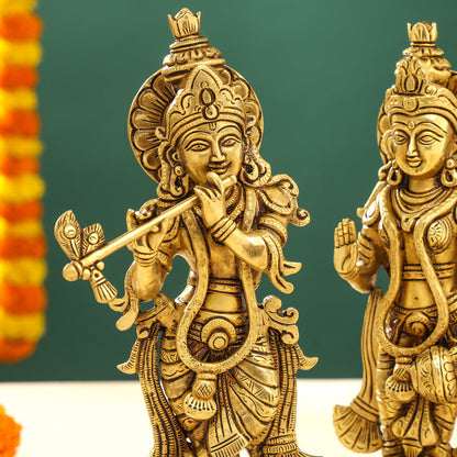Brass Superfine Radha krishna Idols Set (12 Inch)