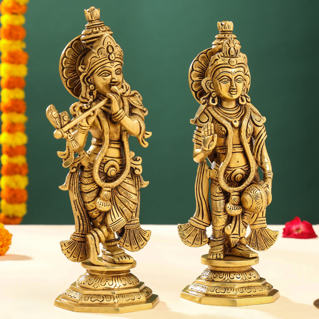 Brass Superfine Radha krishna Idols Set (12 Inch)