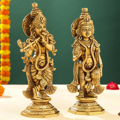 Brass Superfine Radha krishna Idols Set (12 Inch)