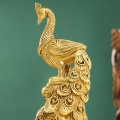 Brass Decorative Peacock Figurine (20 Inch)