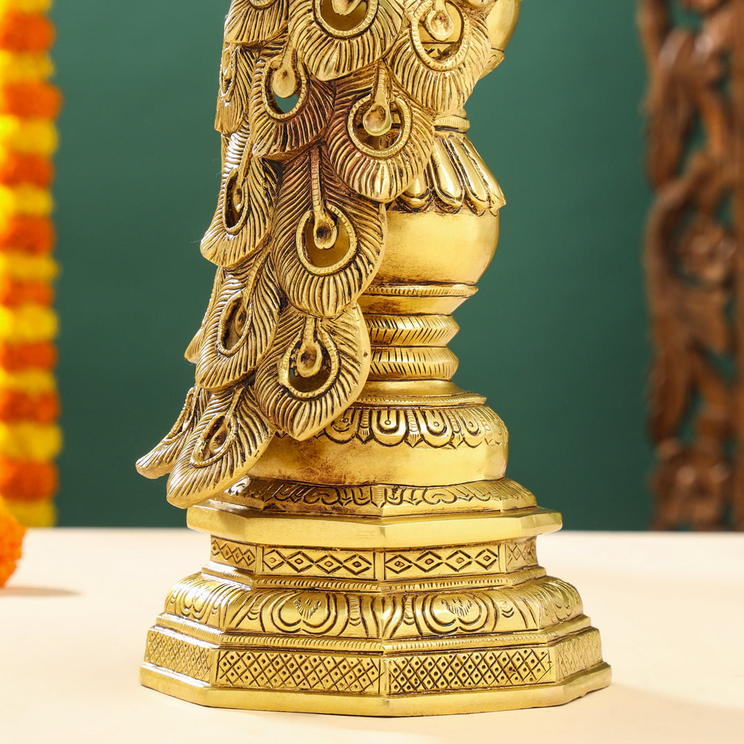 Brass Decorative Peacock Figurine (20 Inch)