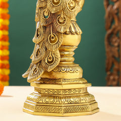 Brass Decorative Peacock Figurine (20 Inch)