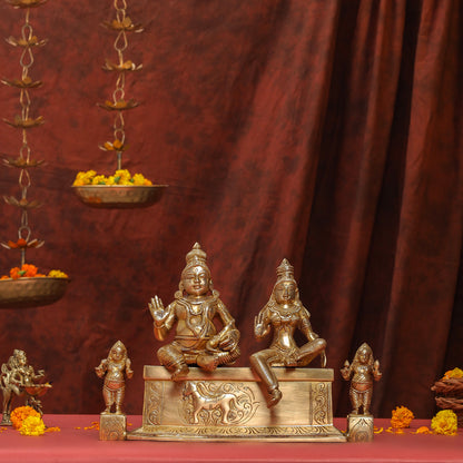 Brass Kuber And Lakshmi Idol (12 Inch)