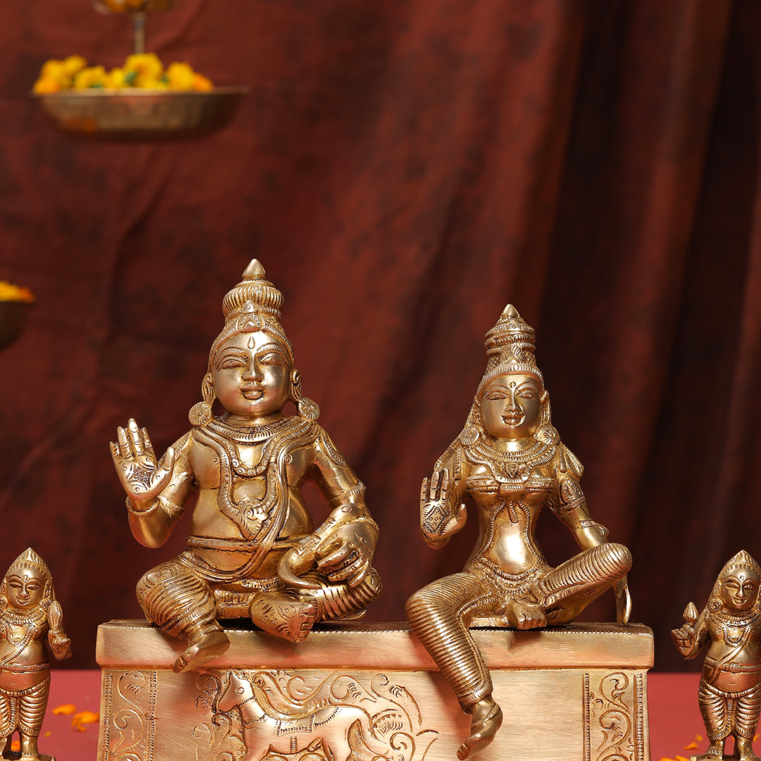 Brass Kuber And Lakshmi Idol (12 Inch)