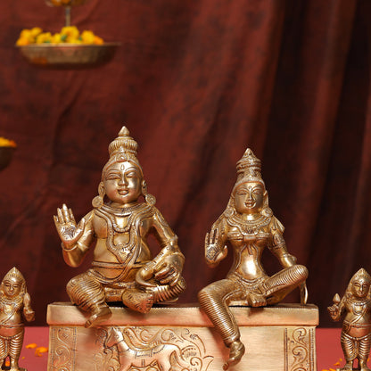 Brass Kuber And Lakshmi Idol (12 Inch)
