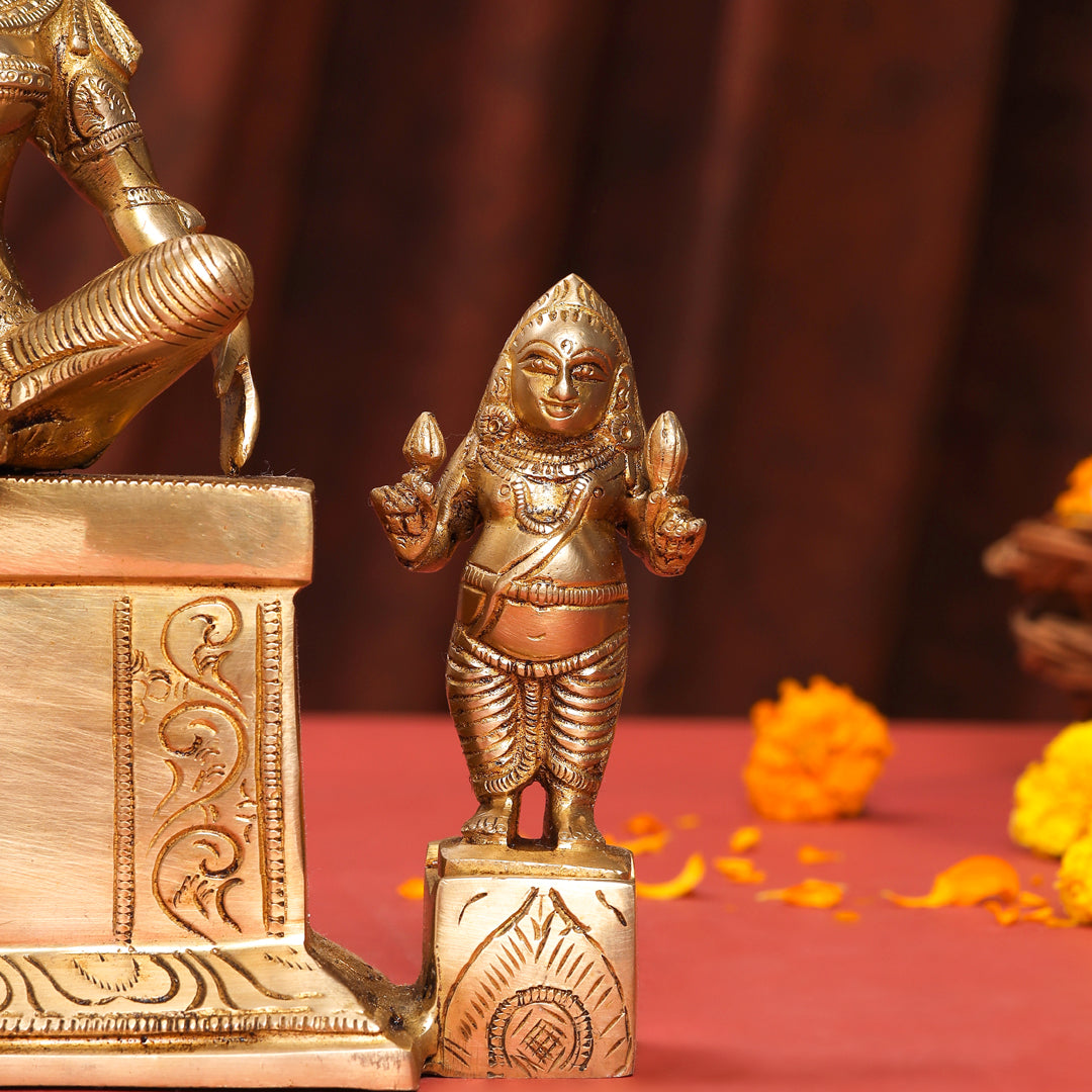 Brass Kuber And Lakshmi Idol (12 Inch)