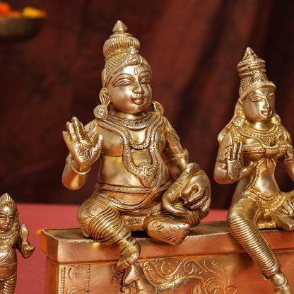 Brass Kuber And Lakshmi Idol (12 Inch)