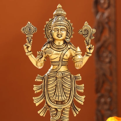 Brass Lord Dhanvantari Idol (13 Inch)